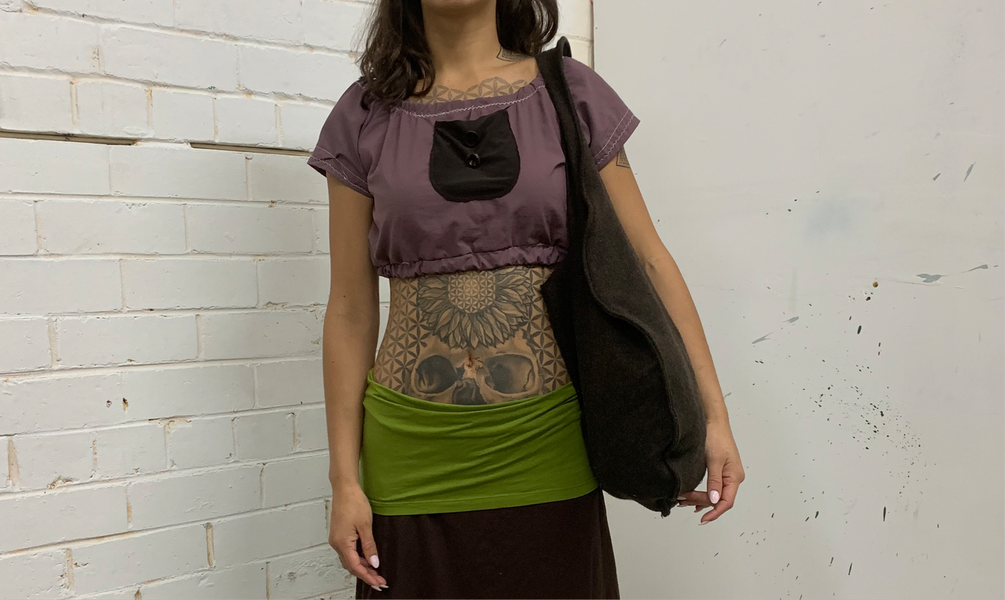 Button plum top