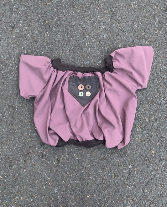 Button plum top