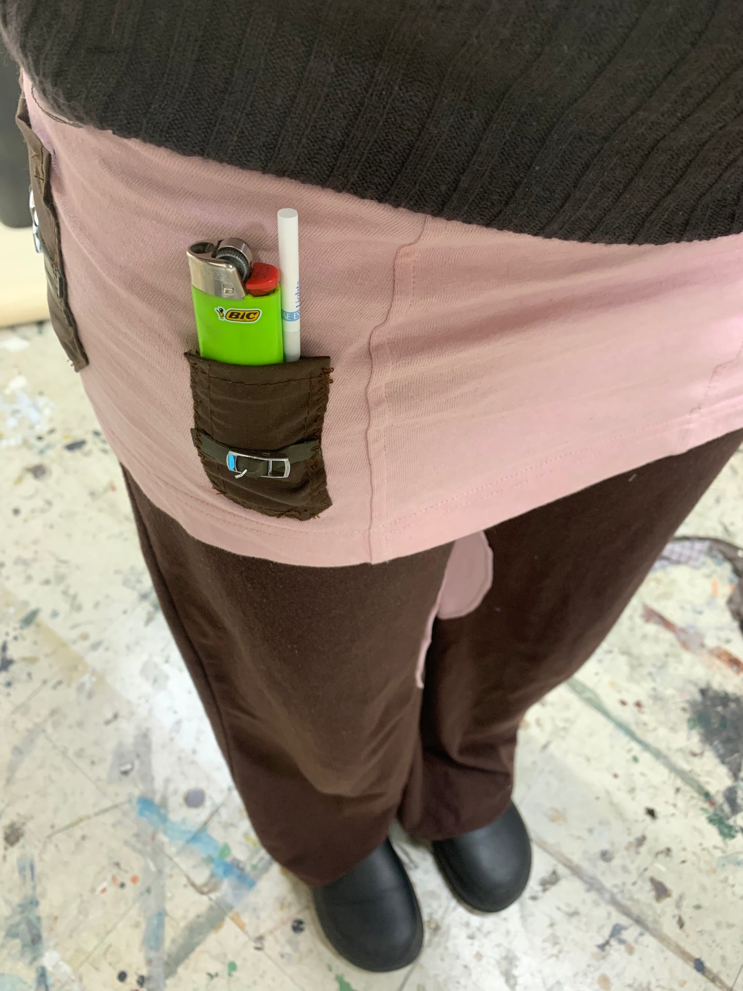 wrap utility mini skirt
