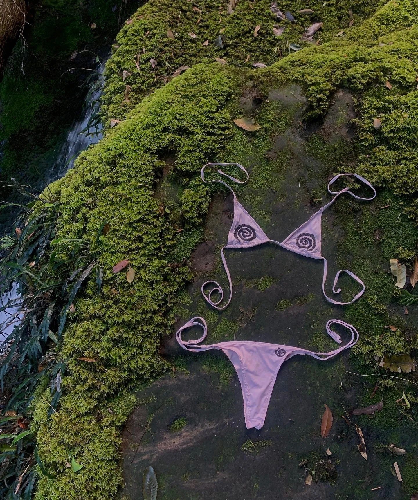 Spiral kini set Pink