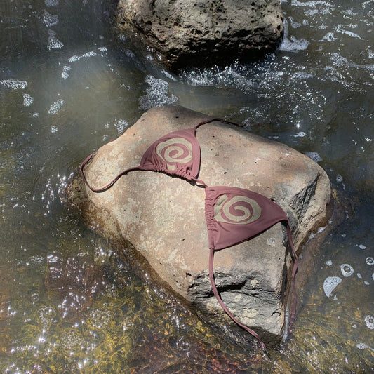 Brown Spiral Kini set